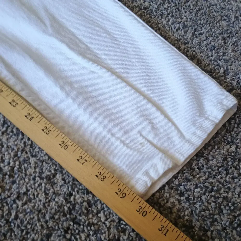 Levi's Orange Tab Vintage 90s 550 White Denim Jeans Pants 34x29 Grunge Summer